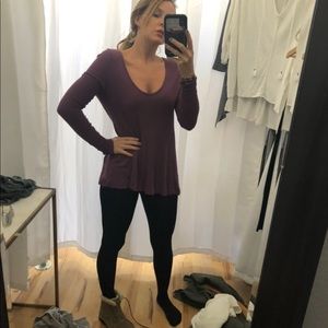 LAST DAY! Waffle knit thermal free people top